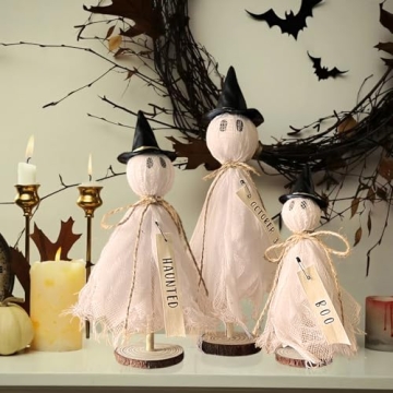 Cute Halloween Ghost Decorations - 3 Unique Decor Set