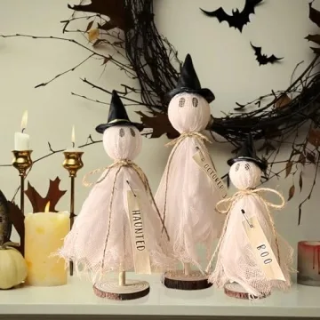 Cute Halloween Ghost Decorations - 3 Unique Decor Set