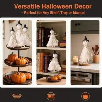 Cute Halloween Ghost Decorations - 3 Unique Decor Set