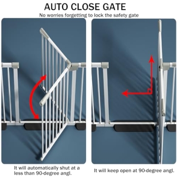 SHYUJAJIE Extra Tall Cat Pet Gate for Safety & Style
