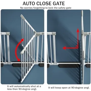 SHYUJAJIE Extra Tall Cat Pet Gate for Safety & Style