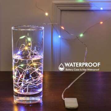 12 Pack Fairy Lights Battery Operated String Lights，7FT 20LED Waterproof Silver Wire Christmas Lig...