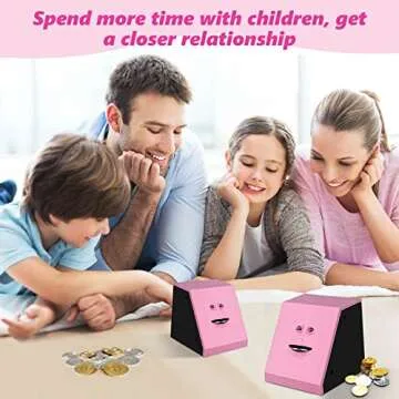AOZBZ Face Bank, Face Money Eating Box Cute Facebank Piggy Bank for Coins Box Brick Automatic Money Coin Saving Bank for Children Toys Gifts Home Decoration