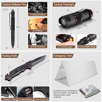 152Pcs Emergency Survival Kit for Outdoor Adventures