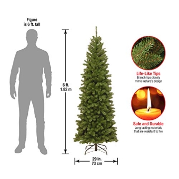 National Tree Company 6' Slim Christmas Tree for Small Spaces