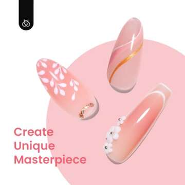 beetles Gel Nail Polish Set 6 Colors, pink nude gray glitter Gel Nail Polish Set Wedding Gel Polish Bridesmaid Nail Art Design Soak Off Uv LED Lamp Needed Manicure Set Valentines Day Gifts for Women