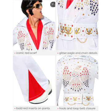 Men's Deluxe Elvis Presley Costume for Events