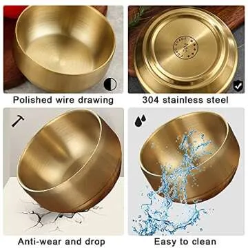 Elegant Roucerlin Gold Serving Bowls Perfect for Hosting