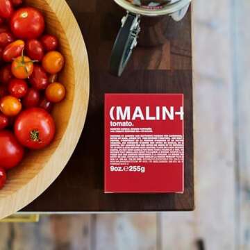 Malin + Goetz Tomato Candle – Home Grown Tomato Aroma Fragrance Scented Candle, Natural Wax Blend, Fresh & Verdant Scent, Vegan & Cruelty Free, Single Wick Candle, Lasts 60 Hours