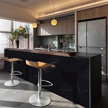 Arthome Black Marble Peel and Stick Wallpaper - 17"x120"