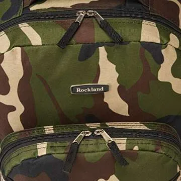 Versatile Rockland Double Handle Rolling Backpack in Camo