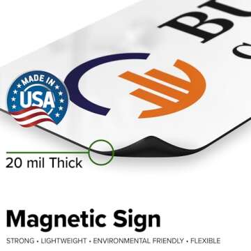 Custom Magnetic Bumper Sticker, Personalized Text and Logo for Cars, Fridge, Business Personal Use and Advertising Sign, 10x3 Inches, Magnet. USA Made by My Sign Center