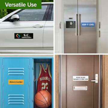 Custom Magnetic Bumper Sticker, Personalized Text and Logo for Cars, Fridge, Business Personal Use and Advertising Sign, 10x3 Inches, Magnet. USA Made by My Sign Center