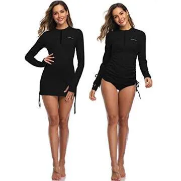 HISKYWIN Long Sleeve UV Protection Rash Guard for Women