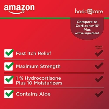 Amazon Basic Care 1% Hydrocortisone Anti-Itch Cream 2oz
