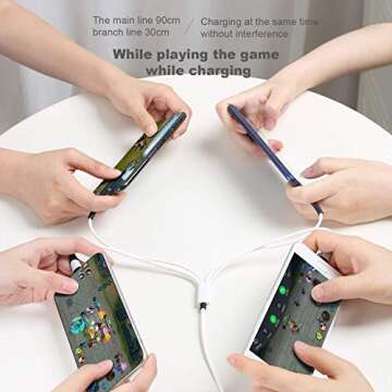 SDBAUX 6 in 1 USB A to USB C Multi Charger Cord