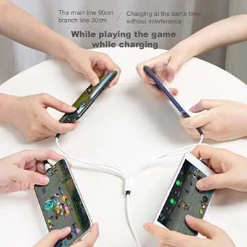 SDBAUX 6 in 1 USB A to USB C Multi Charger Cord