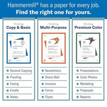 Hammermill Printer Paper, Premium Laser Print 32 lb, 8.5 x 11-98 Bright, Made in the USA, 104646R - 1 Ream (500 Sheets)