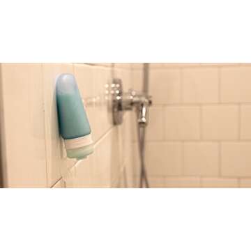 humangear GoToob Refillable Silicone, Clear/Green/Blue, Large (3oz),HG0187