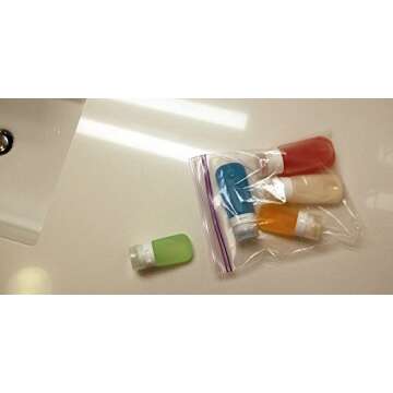 humangear GoToob Refillable Silicone, Clear/Green/Blue, Large (3oz),HG0187