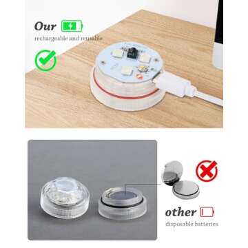 2 PCS Reusable LED Capsule Lights for Ninja Slushi FS301/FS300 - No Installation - 13 Colors & 4 Mod...