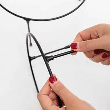 HPC DECOR Set of 3 Black Metal Wire Pizza Pan Riser Stands- Round Pizza Tray Riser Rack - Tabletop Display Racks for Food Platter Tray- Metal Display Stands for Home, Restaurant and Party