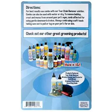 Bodhi Dog Tear Stain Remover Combs - Clean Crust, Dirt & Buildup Around Pet Eyes - Gentle, Durable, Easy-to-Use Grooming Tool for Dogs & Cats - Ideal for All Fur Types & Coats (Set of 2)