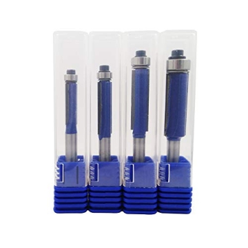 Wolfride 4PCS Flush Trim Router Bit Set for Woodworking