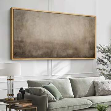 SIGNFORD Extra Large Framed Canvas Print Wall Art Abstract Neutral Ombre Minimalist Gradient Illustr...