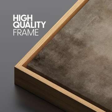 SIGNFORD Extra Large Framed Canvas Print Wall Art Abstract Neutral Ombre Minimalist Gradient Illustrations Modern Art Calm Warm for Living Room, Bedroom, Office - 60"x30"