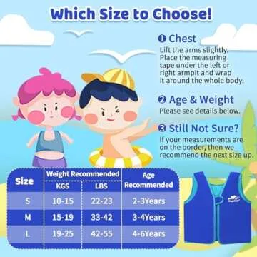 Vine Kids Swim Vest Toddler Learn to Swim Floatation Jackets Training Vest for Boys Girls (1-2 Years)