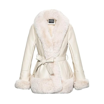 Stylish GRAN ORIENTE Faux Leather Jacket with Fur Collar