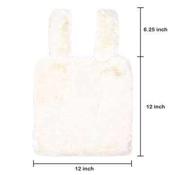 Chic Me Plus Faux Fur Wrist Tote Bag for Women