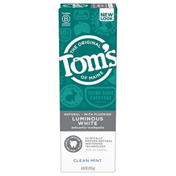 Tom's of Maine Natural Luminous White Toothpaste - Clean Mint