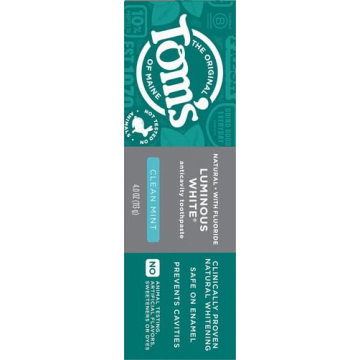 Tom's of Maine Natural Luminous White Toothpaste - Clean Mint