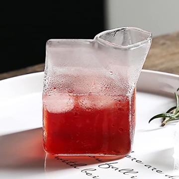 WUWEOT 4 Pack Glass Milk Carton - Stylish Drinkware Set