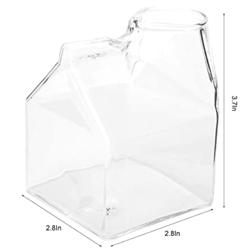 WUWEOT 4 Pack Glass Milk Carton - Stylish Drinkware Set
