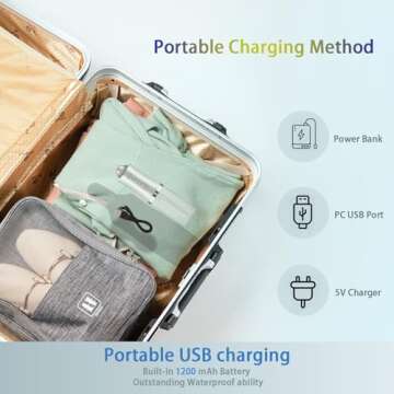 Portable Water Dental Flosser with 4 Nozzles for All Ages