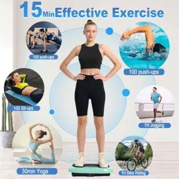 HOTWAVE Vibration Plate Exercise Machine for Lymphatic Drainage, Power Vibrating Plates Platform for Weight Loss - Whole Body Waver Shaker Vibration Plate Machine Home Gym Shaping Fitness Workout