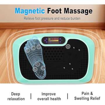 HOTWAVE Vibration Plate Exercise Machine for Lymphatic Drainage, Power Vibrating Plates Platform for Weight Loss - Whole Body Waver Shaker Vibration Plate Machine Home Gym Shaping Fitness Workout