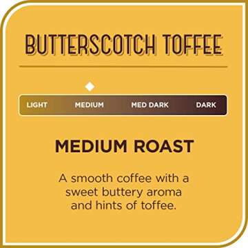 Don Francisco's Butterscotch Toffee Ground Flavored Coffee: Rich 100% Arabica Beans with Sweet Butte...