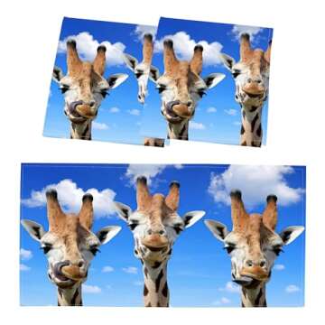 Whimsical Giraffe Magnetic Ceiling Light Covers - 2 Pack for Classroom & Home