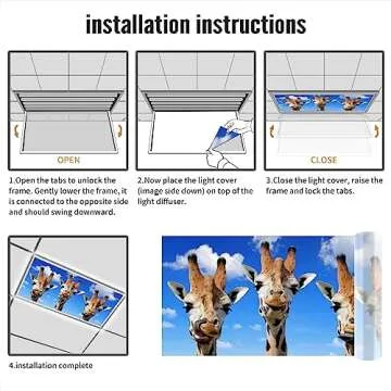 Funny Giraffe Magnetic Light Covers for Classroom & Home