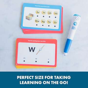 Educational Insights Hot Dots Alphabet Set with 72 Activities, Learn to Read Preschool Set with Interactive Pen, Ages 3+, Medium, Includes 36 Double-sided Cards and Pen