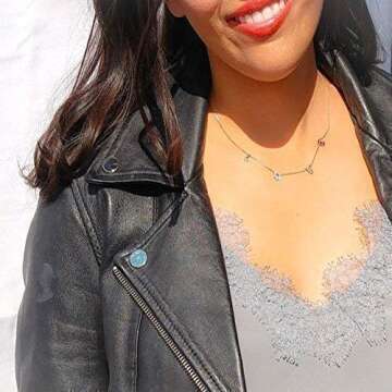 Star of David Jewish Star Love Letter Necklace 925 Sterling Silver with Cz Cubic Zirconia Stones Fine Jewelry for Women, Girls, and Bat Mitzvah Gifts Religious