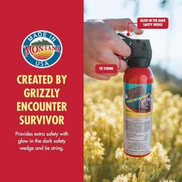 Counter Assault Bear Spray - 2% Capsaicin Bear Deterrent - Pepper Spray for Hiking, Camping, Hunting & More - 8.1 oz