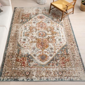 nuLOOM Performance Oriental Style Area Rug - Vintage Design, Durable & Easy to Clean
