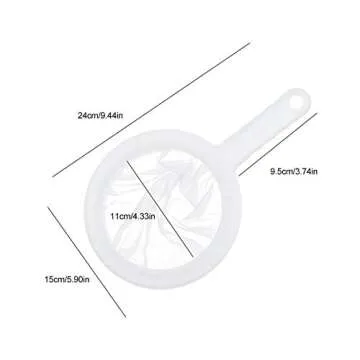 Sasha Square Kitchen Ultra-Fine Nylon Mesh Strainer I Plastic Sieve Fine Mesh Filter Spoon For Soy Milk Coffee Milk Yogurt Juice Kefir Honey Wine coladores de cocina (100 Mesh)