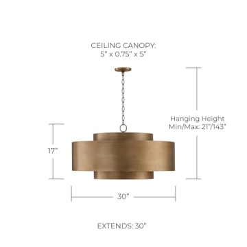 Capital Lighting Jude Pendant Light, Modern & Elegant Design