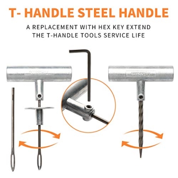 WYNNsky Tire Repair Kit for All Vehicles 60 Pcs Heavy Duty